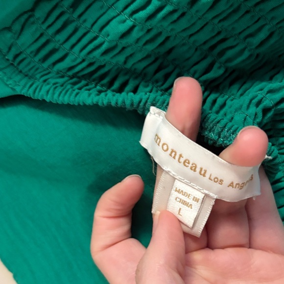 Elegant Green Sleeveless Dress Monteau brand - Picture 10 of 10